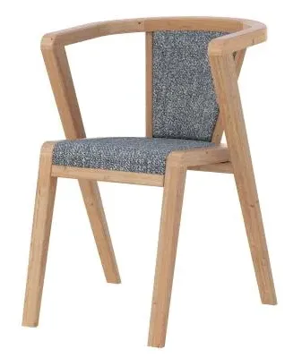 Layne Byran Dining Chair Set of 2 - Charcoal, Oak