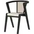 Layne Byran Dining Chair Set of 2 - Ivory, Black Oak