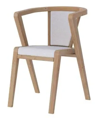 Layne Byran Dining Chair Set of 2 - Ivory, Oak
