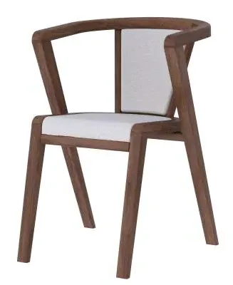 Layne Byran Dining Chair Set of 2 - Ivory, Smoked Oak
