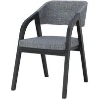 Layne Piper Dining Chair Set of 2 - Charcoal, Black Oak