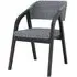 Layne Piper Dining Chair Set of 2 - Charcoal, Black Oak