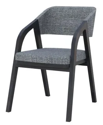 Layne Piper Dining Chair Set of 2 - Charcoal, Black Oak