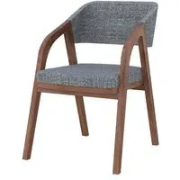 Layne Piper Dining Chair Set of 2 - Charcoal, Smoked Oak