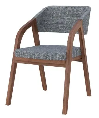 Layne Piper Dining Chair Set of 2 - Charcoal, Smoked Oak