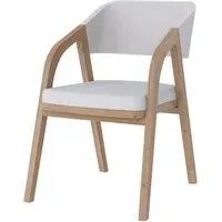 Layne Piper Dining Chair Set of 2 - Ivory, Oak