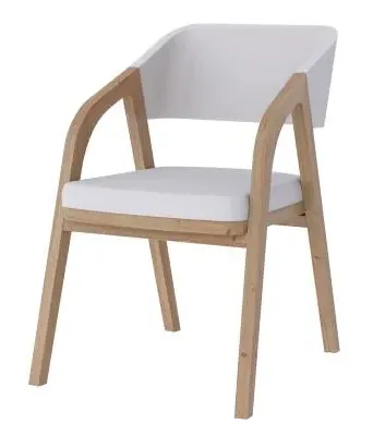 Layne Piper Dining Chair Set of 2 - Ivory, Oak