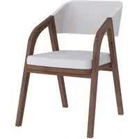 Layne Piper Dining Chair Set of 2 - Ivory, Smoked Oak
