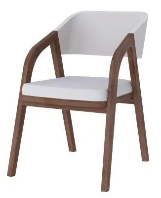 Layne Piper Dining Chair Set of 2 - Ivory, Smoked Oak