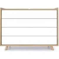 Liv Large 4 Drawer Chest - White, Oak