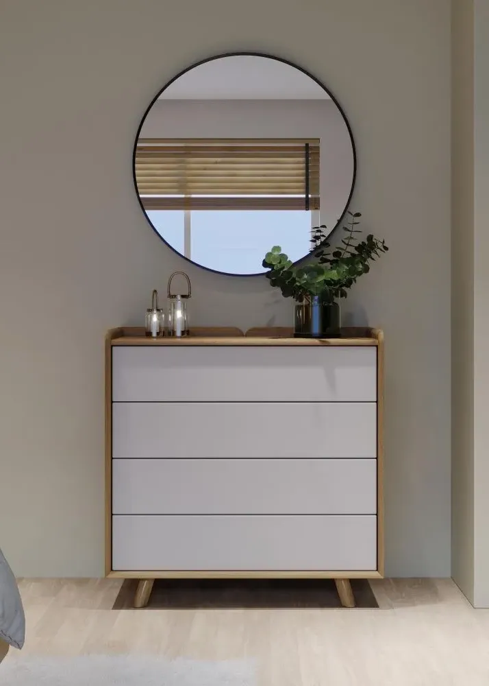 Liv Medium 4 Drawer Chest - White, Oak