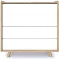 Liv Medium 4 Drawer Chest - White, Oak