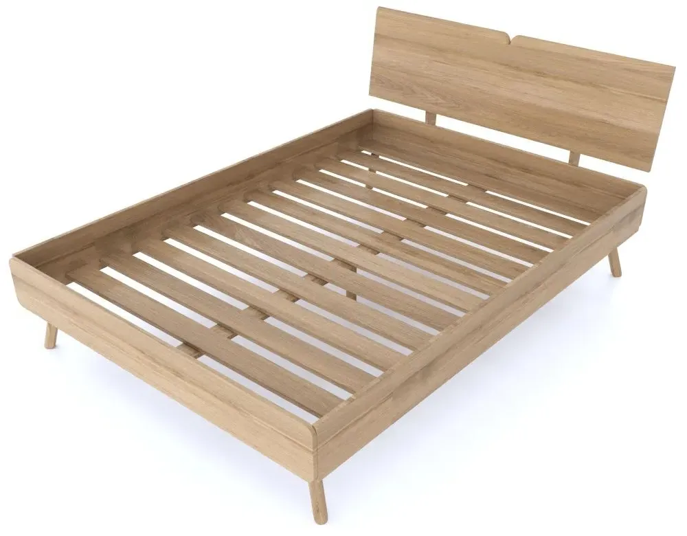 Liv Scandinavian Oak Bed Frame - Oak