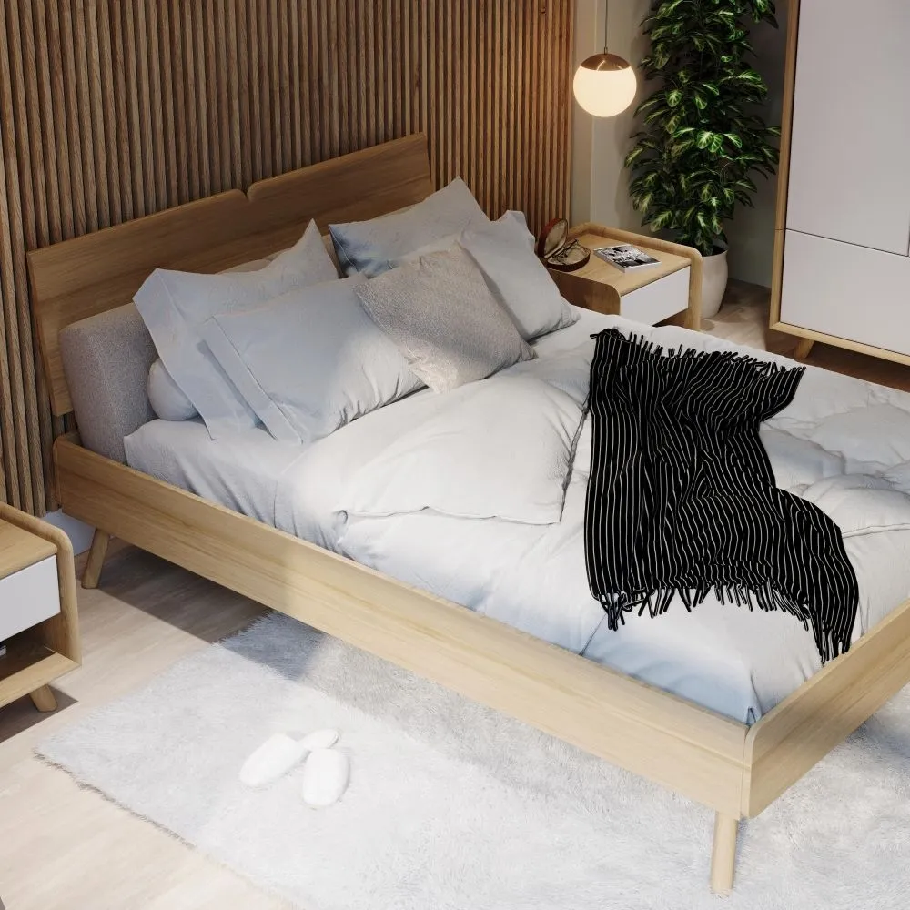 Liv Scandinavian Oak Bed Frame - Oak