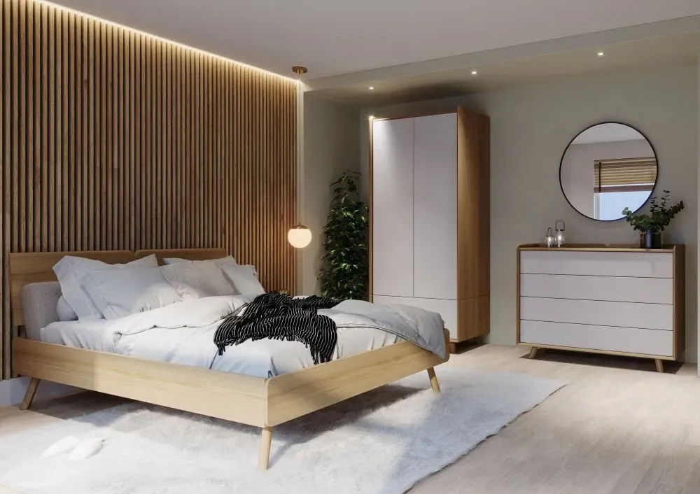 Liv Scandinavian Oak Bed Frame - Oak