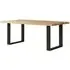 Malmo Oak 200cm Dining Table with U Legs - Oak, Black Metal