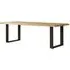 Malmo Oak 220cm Dining Table with U Legs - Oak, Black Metal