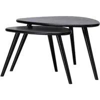 Marina Triangle Nest of 2 Tables - Black, Oak