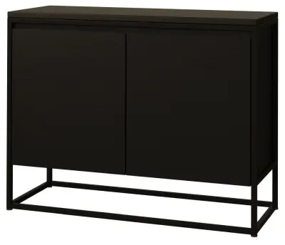 Stockholm 2 Door Sideboard - Black, Oak image