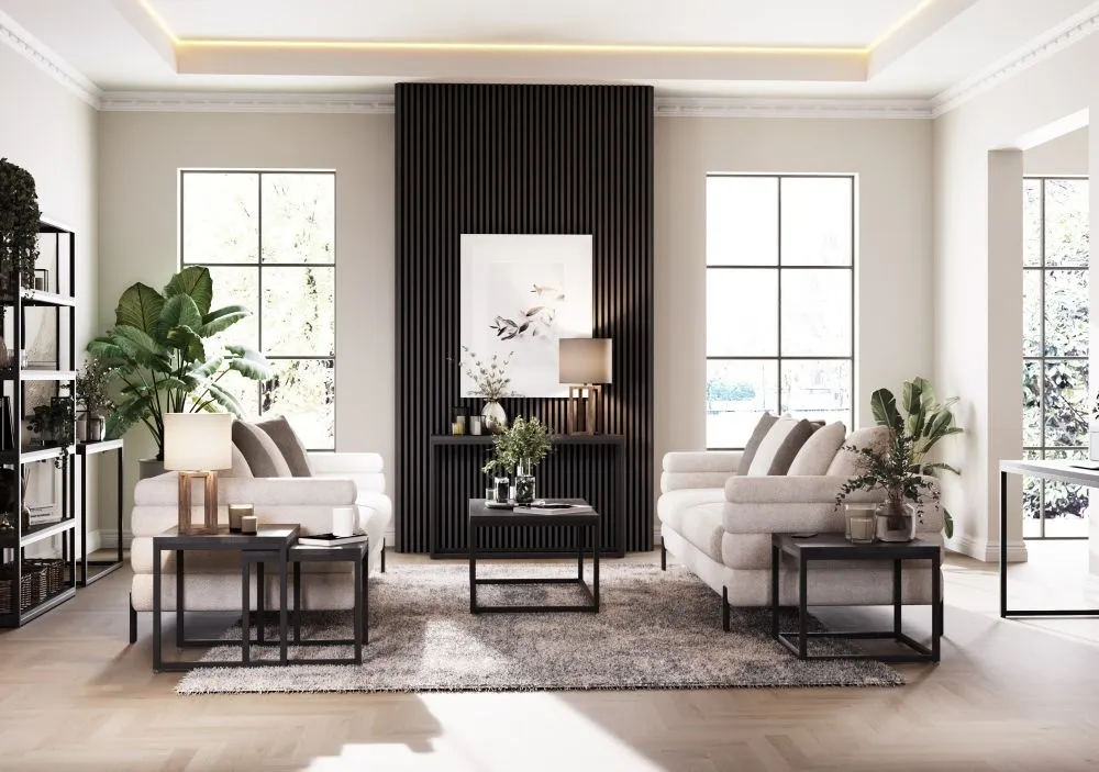 Stockholm Nest of 2 Tables - Black, Oak