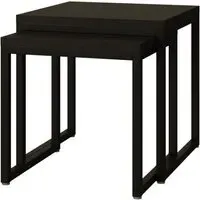 Stockholm Nest of 2 Tables - Black, Oak