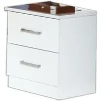 Ambra 2 Drawer Bedside Cabinet - White