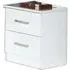 Ambra 2 Drawer Bedside Cabinet - White