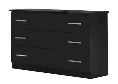 Ambra Italian 3 Drawer Dresser - Black image