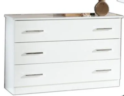 Ambra Italian 3 Drawer Dresser - White