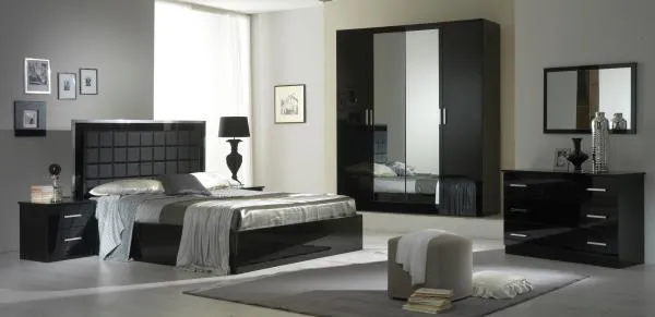 Ambra Italian Bed - Black