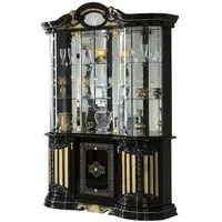 Betty 3 Door Display Cabinet - Black, Gold