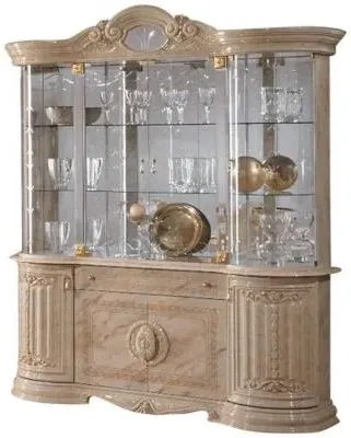Betty 4 Door Display Cabinet - Onyx