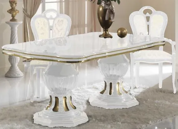 Betty Extendable Dining Set with 2 Chairs - White