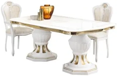 Betty Extendable Dining Set with 2 Chairs - White