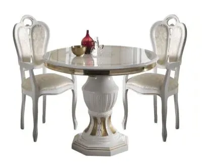 Betty Extendable Round Dining Set with 2 Chairs - White image