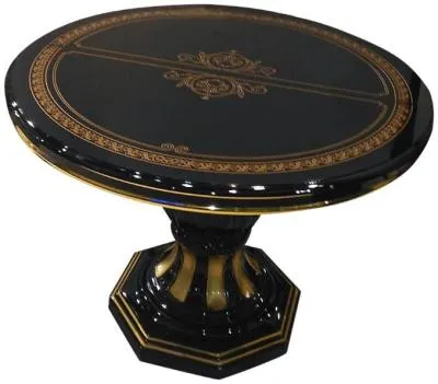 Betty Extendable Round Pedestal Dining Table - Black image
