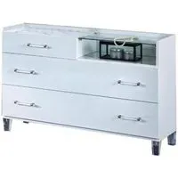 Cristal 3 Drawer Dresser - White, Marble