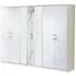 Cristal 6 Door Wardrobe with Mirrors - White