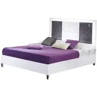 Cristal Bed Frame - Grey, Marble