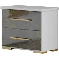 Dalia 2 Drawer Bedside Cabinet - Grey
