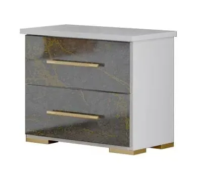 Dalia 2 Drawer Bedside Cabinet - Grey image