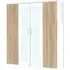 Dalia 4 Door Wardrobe with Mirrors - Light Oak