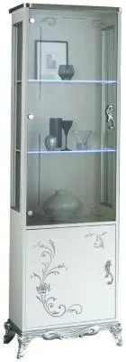Daniela 1 Door Display Cabinet - White