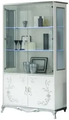 Daniela 2 Door Display Cabinet - White