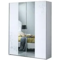 Daniela 2 Door Sliding Wardrobe with Mirrors - White