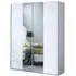 Daniela 2 Door Sliding Wardrobe with Mirrors - White