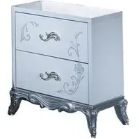 Daniela 2 Drawer Bedside Cabinet - White