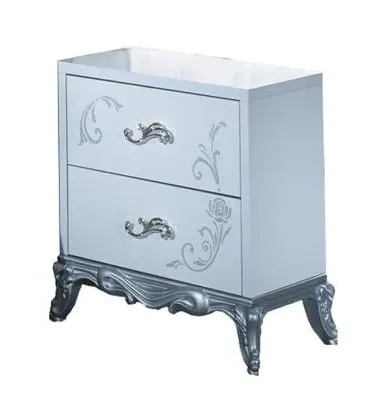 Daniela 2 Drawer Bedside Cabinet - White image