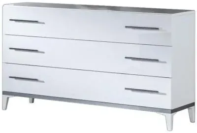 Elegance Italian 3 Drawer Dresser - White