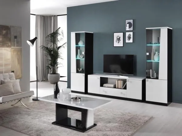 Elisa 1 Door Display Cabinet - White